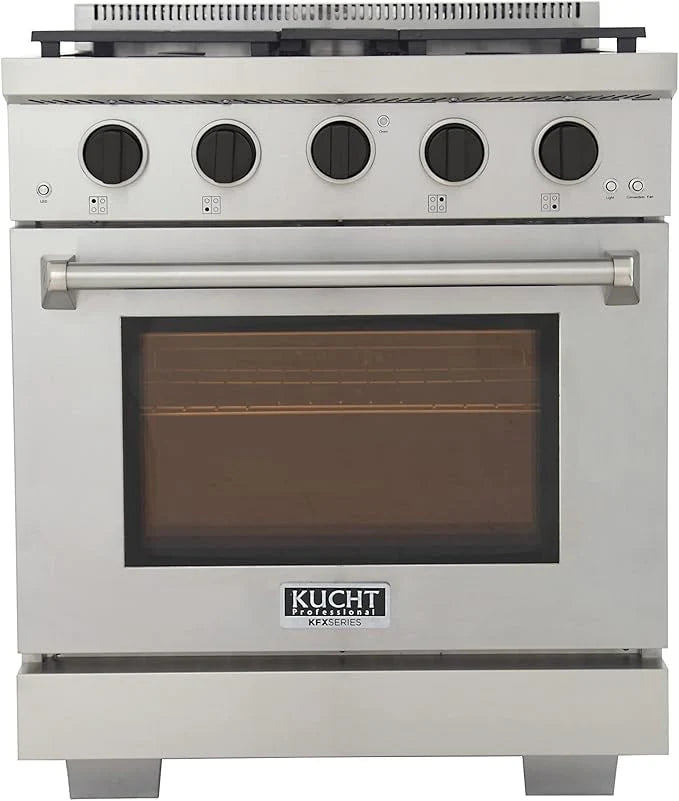 30 4.2 cu. ft. Natural Gas Range in Stainless Steel with Black Accents K168823