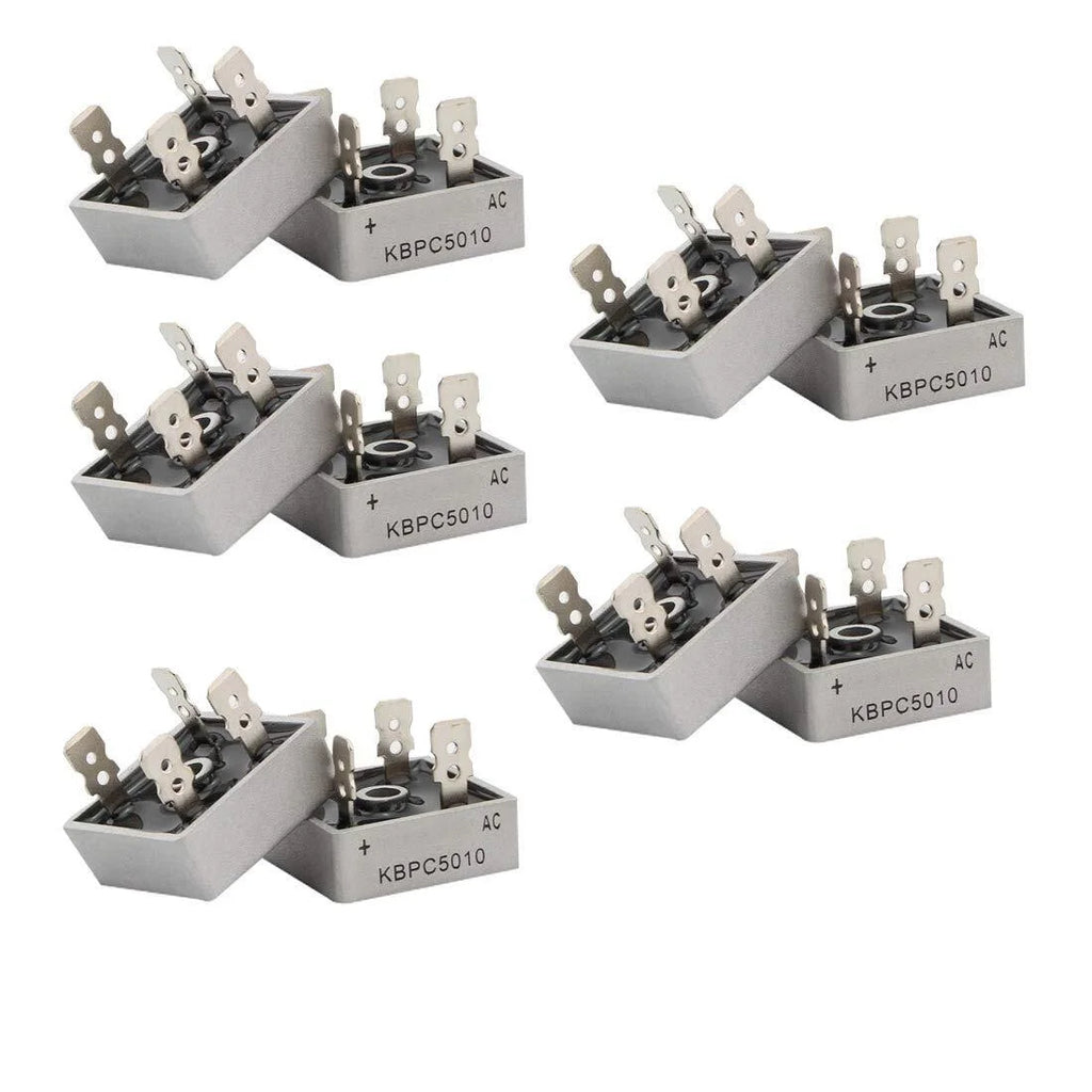 5/10Pcs 1000V 50A Metal Case Single Phase Diode Bridge Rectifier W66428