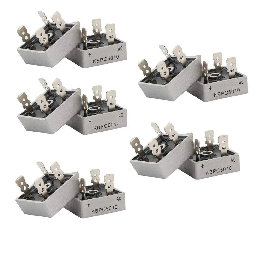 5/10Pcs 1000V 50A Metal Case Single Phase Diode Bridge Rectifier W66428