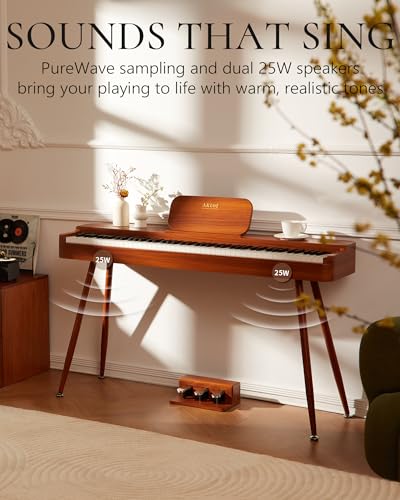 88-Key Graded Hammer Action Digital Piano with Triple Pedal and Stand F328735