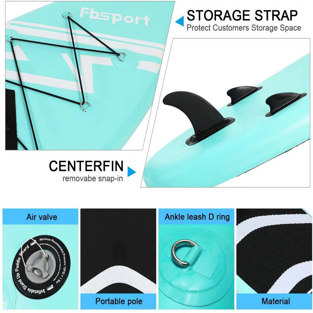 11' Mint Green Inflatable Paddle Board E89914