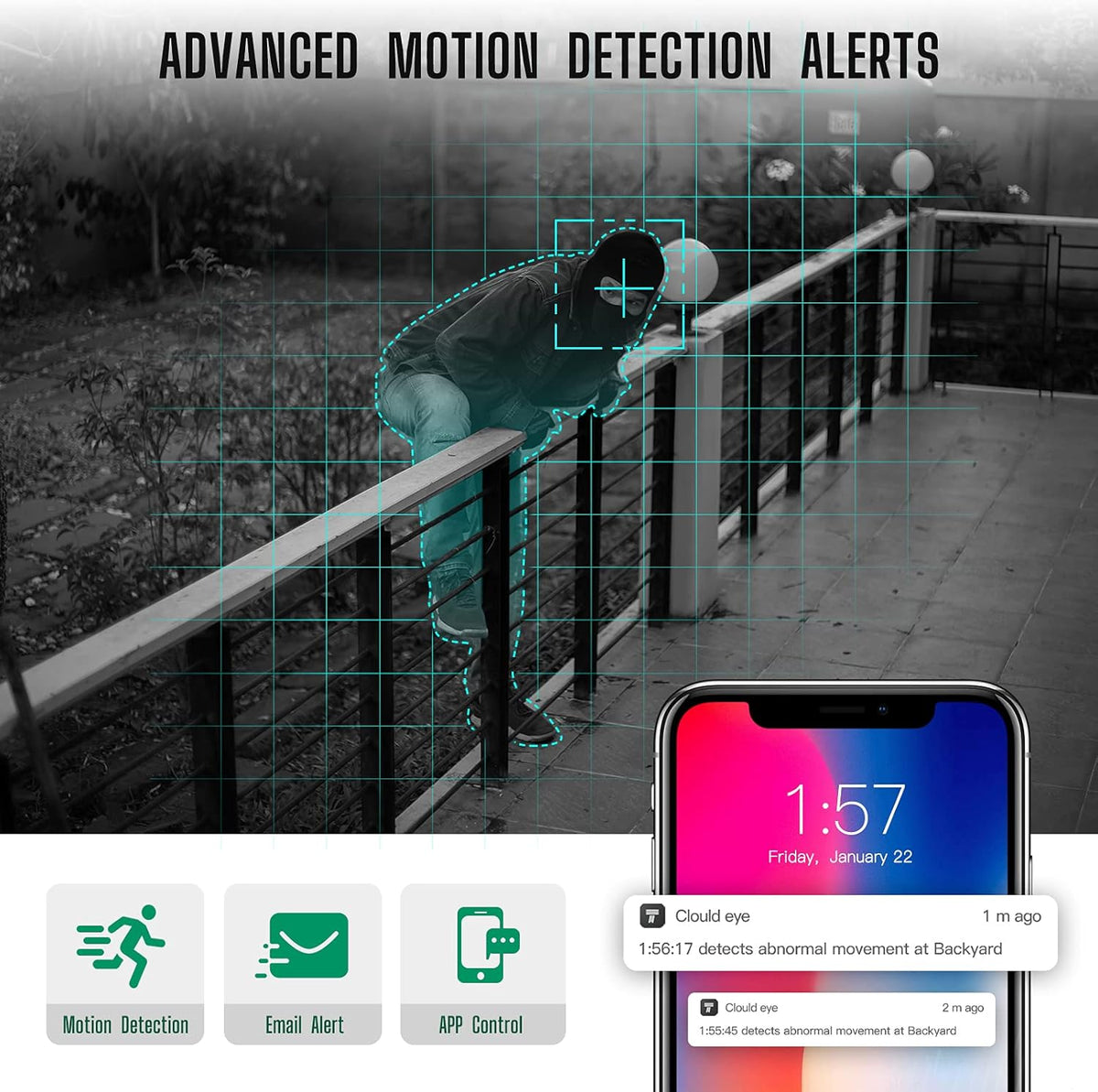 8 Channel 2X IP Cameras 2X PTZ Cameras 1TB HDD Wireless Outdoor Security Camera System R404