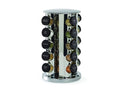 Silver Revolving 20-Jar Countertop Rack Tower Organizer R66486