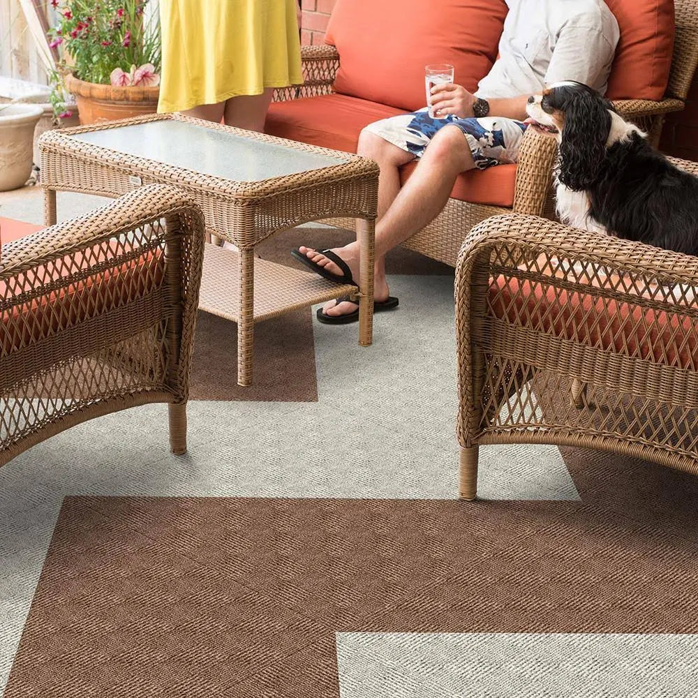 Ocean Blue Crochet Rug L3553