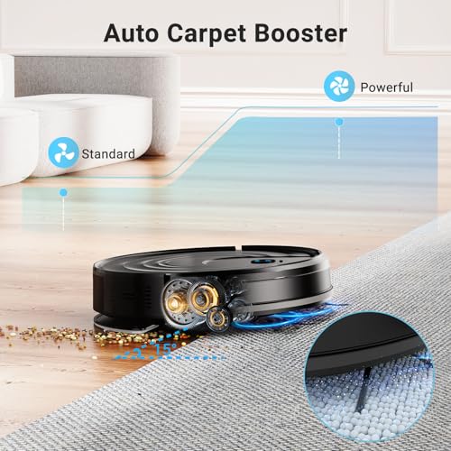 Robot Vacuum and Mop Combo 5000Pa 650mL 2 in 1 Self-Charging Robotic Vacuum N758657