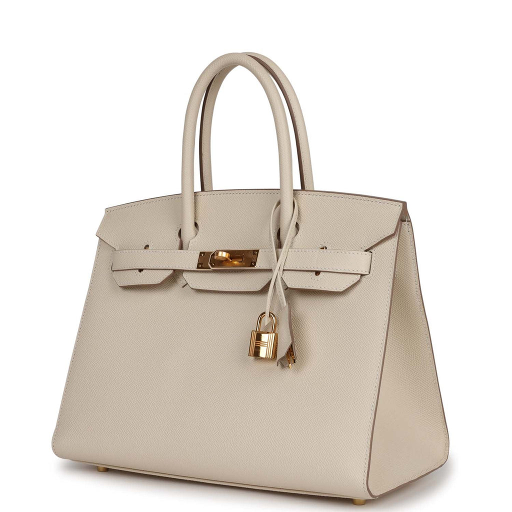 Pre-owned 30 Craie Epsom Handbag K72408