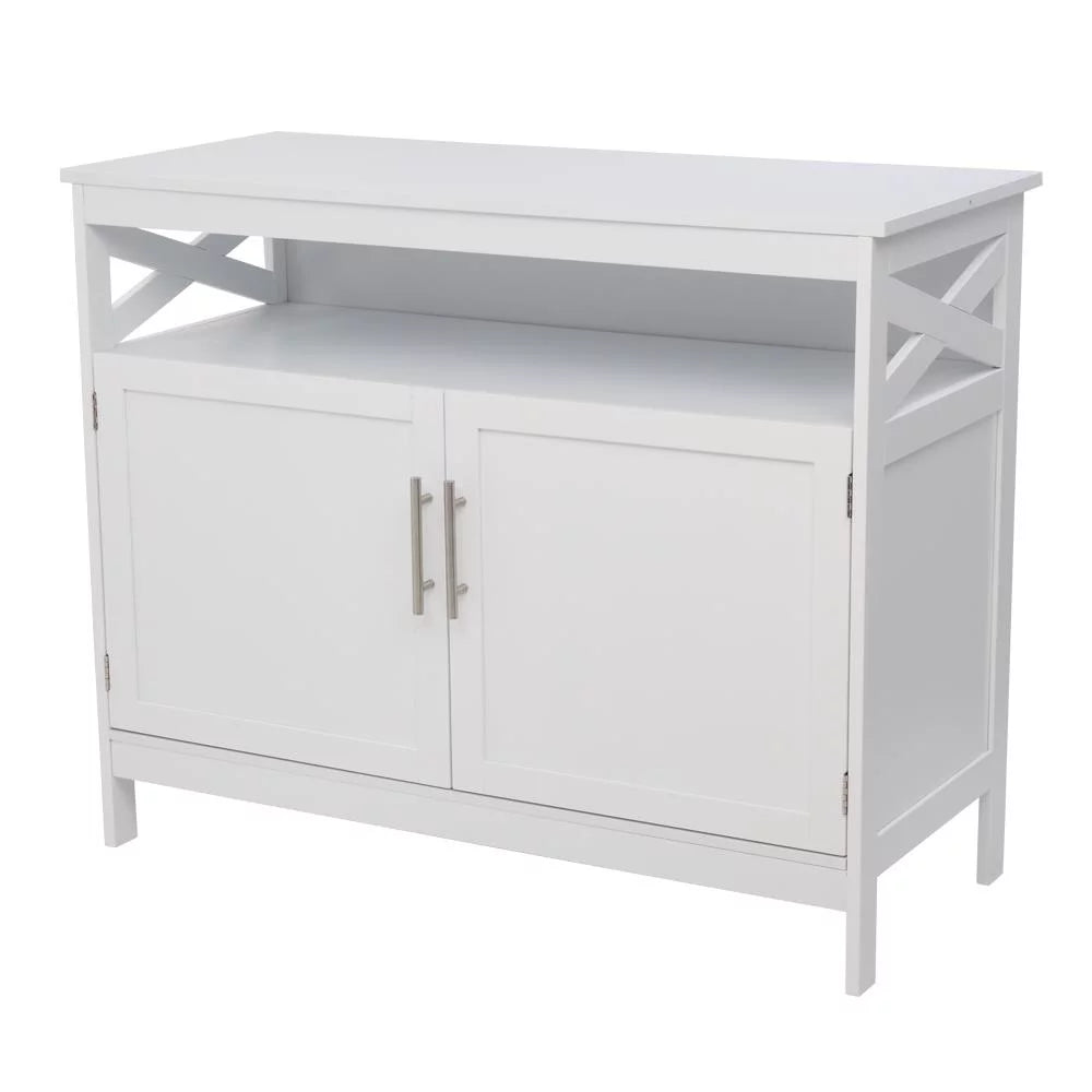 White Free Standing Kitchen Storage Sideboard Cabinet H19174