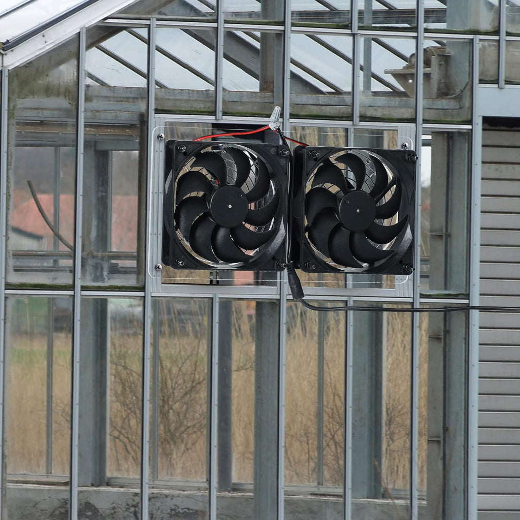Solar Powered Dual Fan 10W 12V Exhaust Fan Pack of 2 G92649