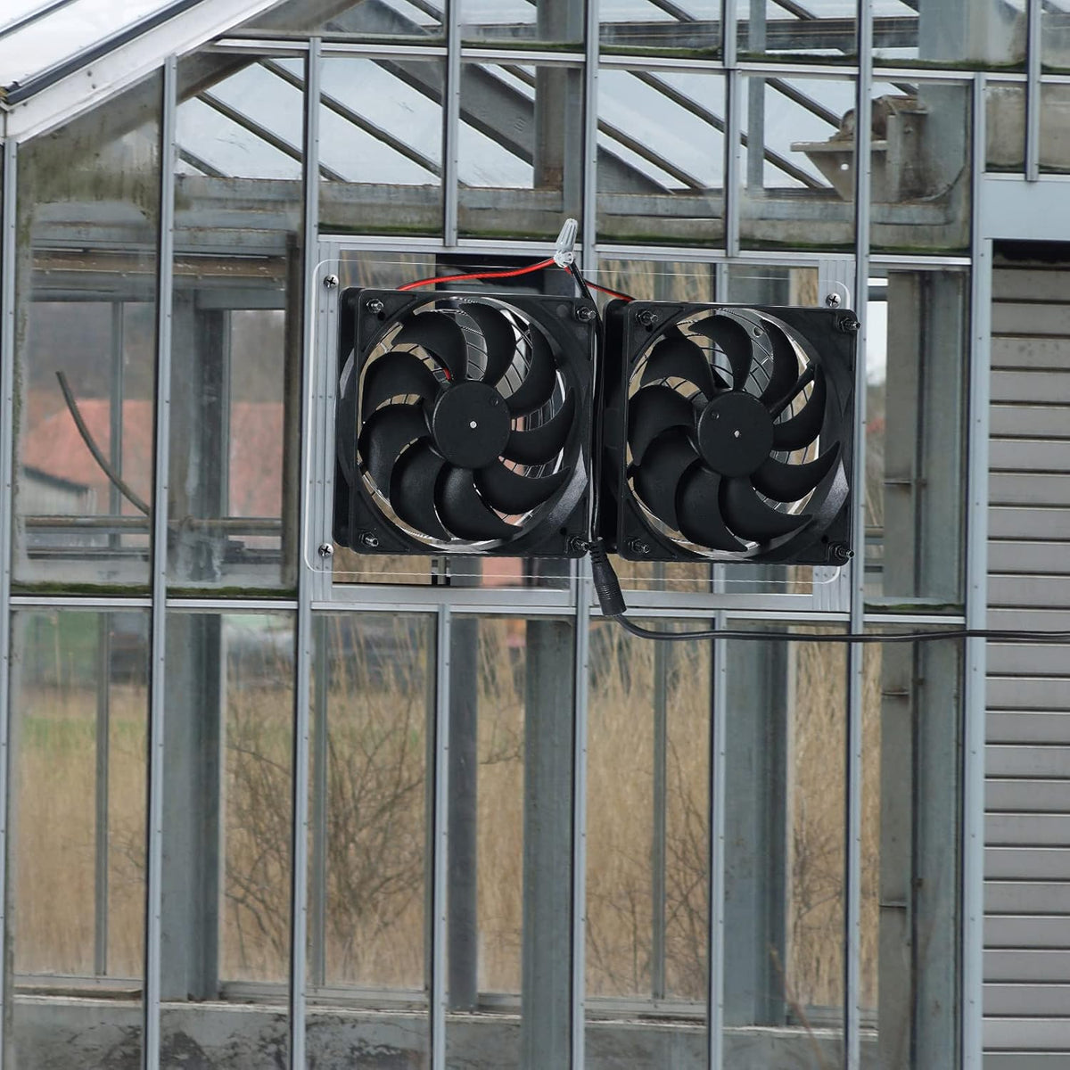 Solar Powered Dual Fan 10W 12V Exhaust Fan Pack of 2 G92649