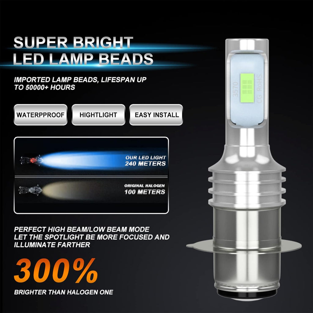 H6 H6M P15D BA20 LED Headlight Bulbs Combo Kit, Pack of 4 Pack of 2 W737433