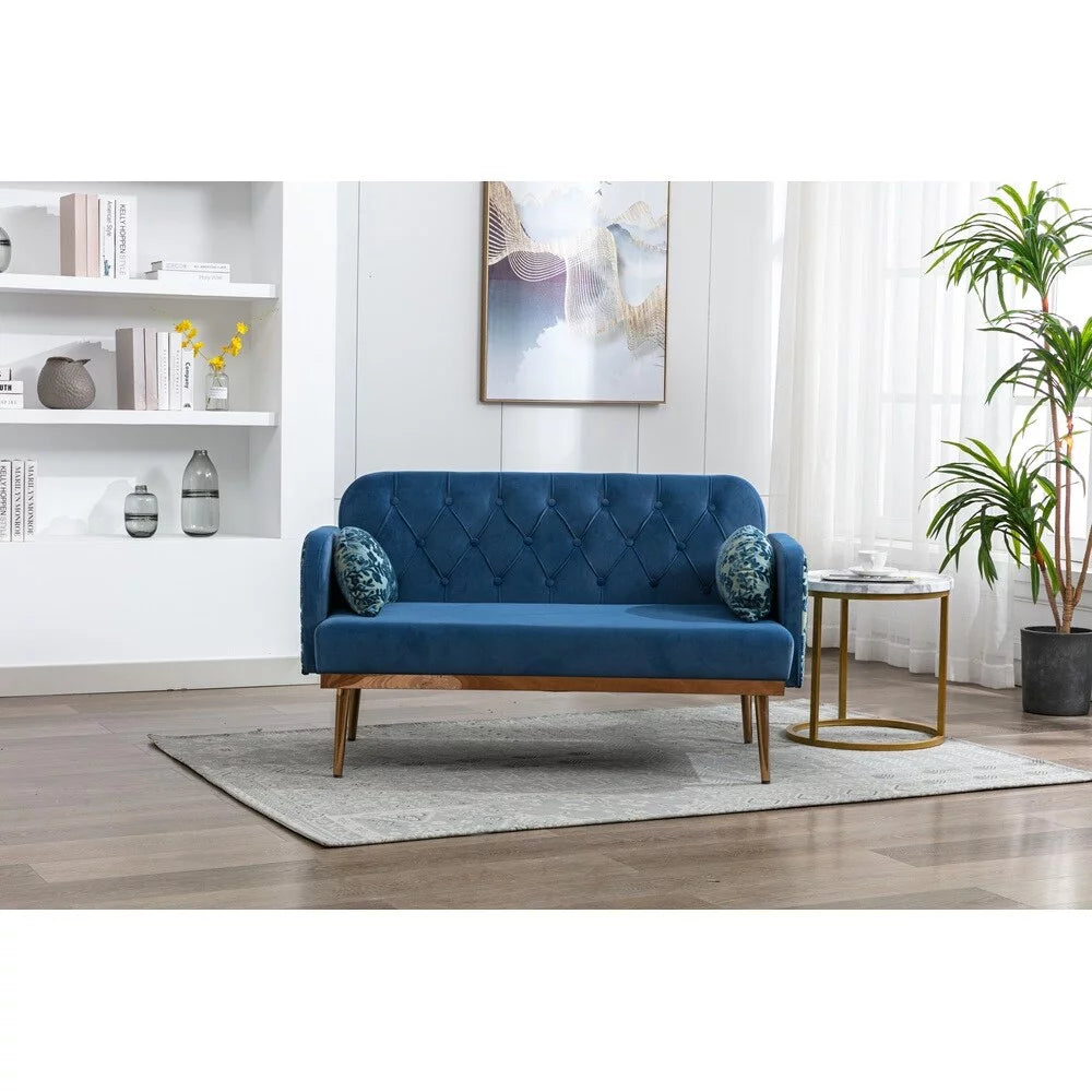 Grey Velvet Accent Sofa D3584
