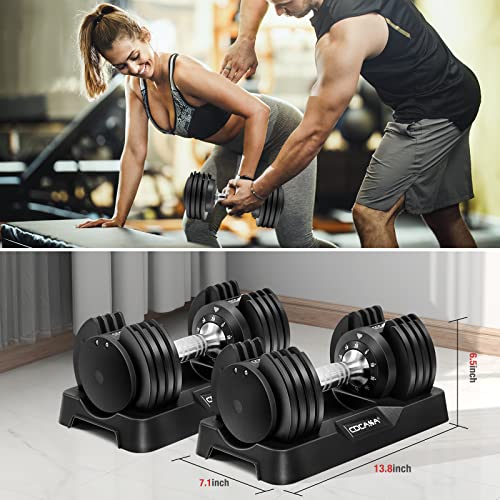 Adjustable 25lb/55lb Dumbbell Set L579