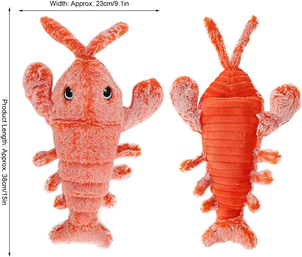 Flopping Lobster Cat Toy with Catnip Bag, Plush Interactive Cat Toys C196