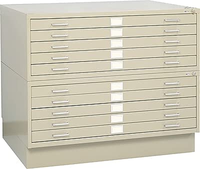 White 5-Drawer Flat File P763487