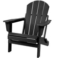 Black All Weather Resistant Resin Folding Adirondack Chair J179