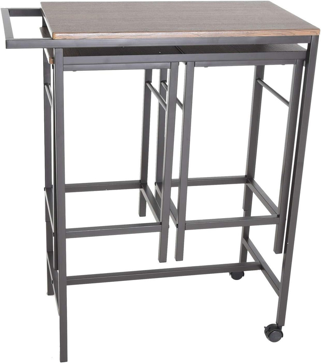 3 Piece Pub Table Set with 2 Stools U899039