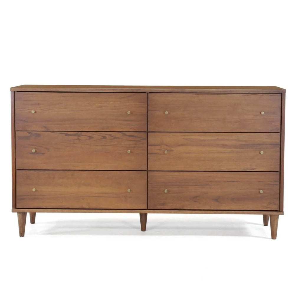 Walnut 6 Drawer Dresser G28332