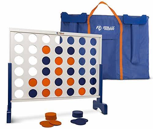 4 in A Row Wooden Game Set with Carrying Bag C744102