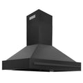 48 in. 700 CFM Ducted Wall Mount Range Hood in Black Stainless Steel F5393