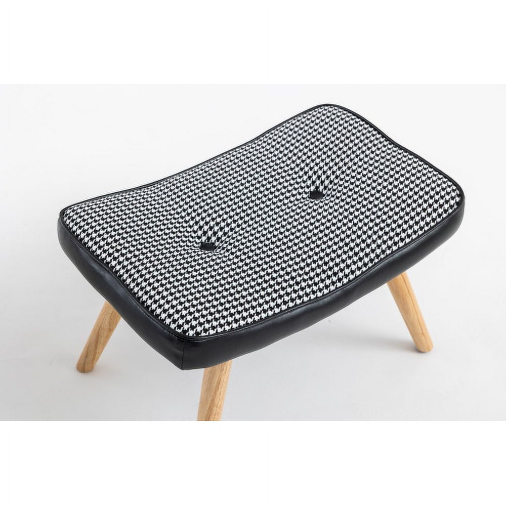 Black Wooden Step Stool with Non-Slip Pad Z724