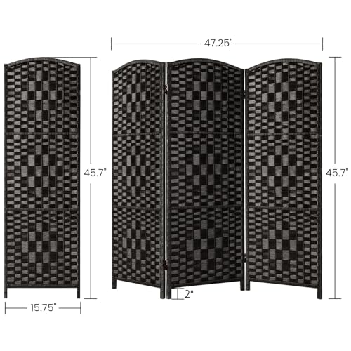 3 Panel Dark Mocha Folding Privacy Screen V827