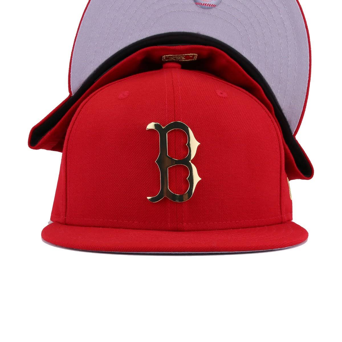 Scarlet Gold Metal Badge Fitted Baseball Hat I726200