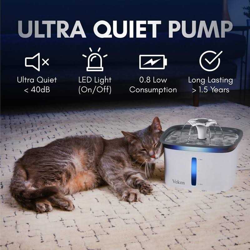 95oz/2.8L Automatic Cat Water Fountain with Smart Pump R6039