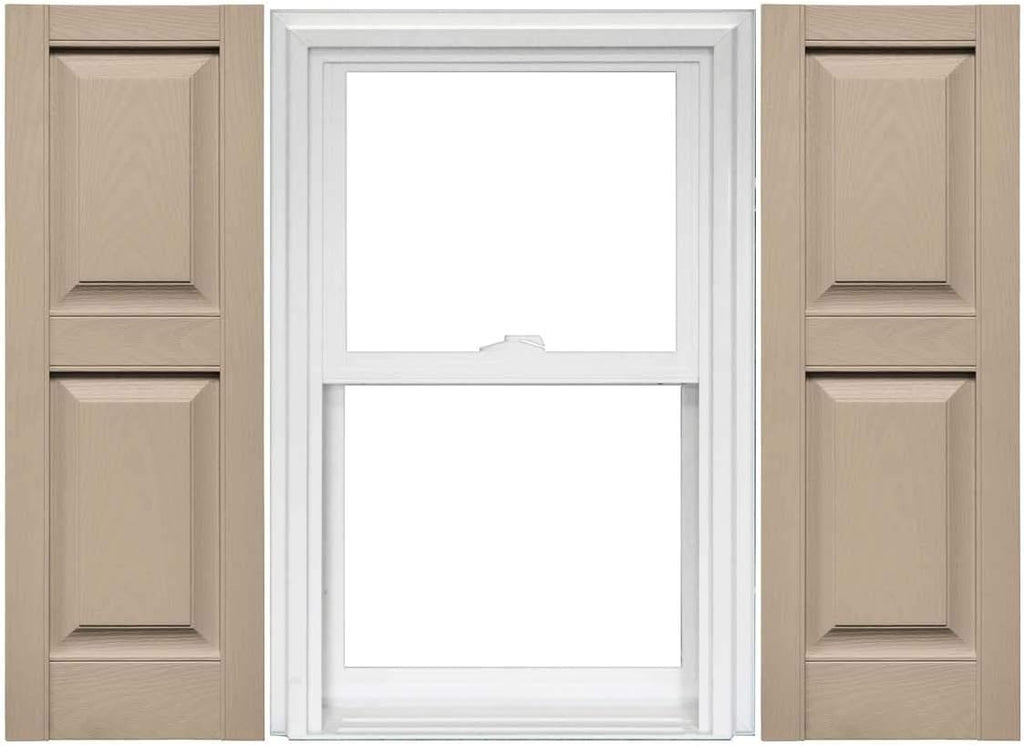 Raised Panel Vinyl Shutters 1 Pair 14.75 x 59 Classic Blue T7503