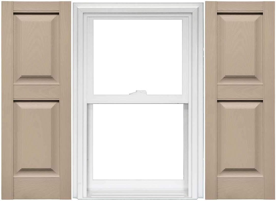 Raised Panel Vinyl Shutters 1 Pair 14.75 x 59 Classic Blue T7503