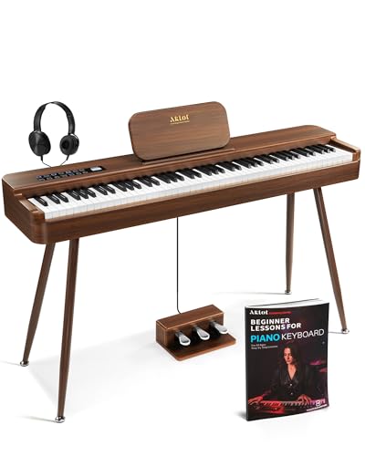 88-Key Graded Hammer Action Digital Piano with Triple Pedal and Stand F328735