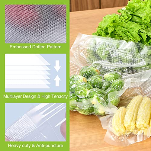 Vacuum Sealer Rolls Bags 6 Pack 11" x 20' 8" x 20' BPA Free L8172