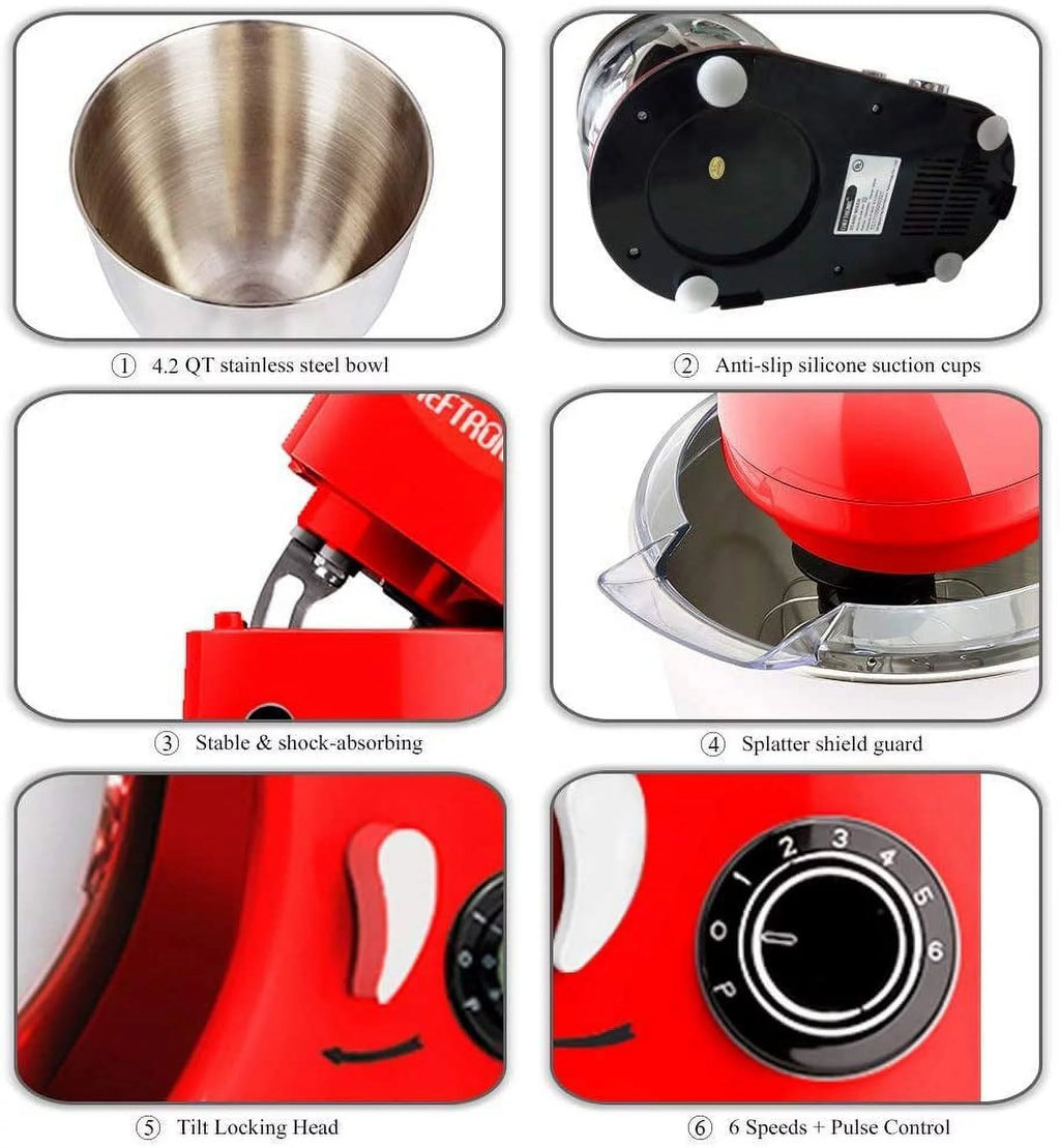 Red 5.5qt Standing Mixer G163