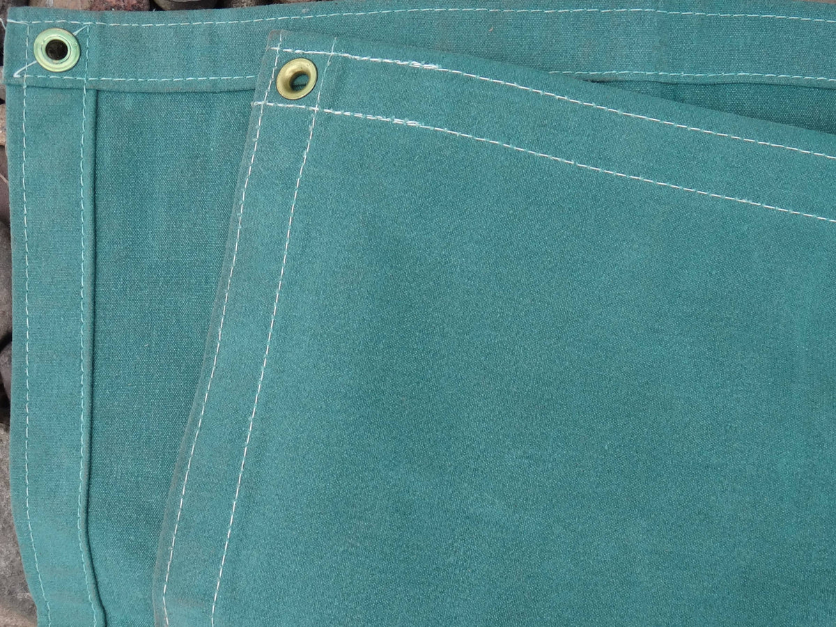 16 x 24 Green Canvas Tarp Water Resistant - 12 oz. W507504