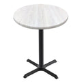 36 in. Tall Round Table with 30 in. Dia. White Ash Top Z87435