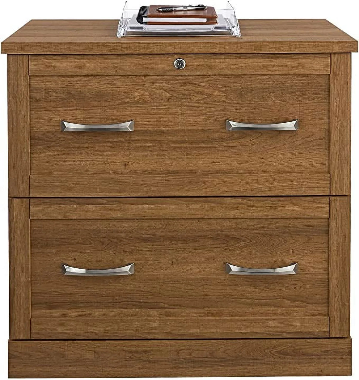 Golden Oak 2 Drawer File Cabinet O749
