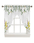 36"x45" Floral Valances Window Curtains 2 Panel Sets H4607