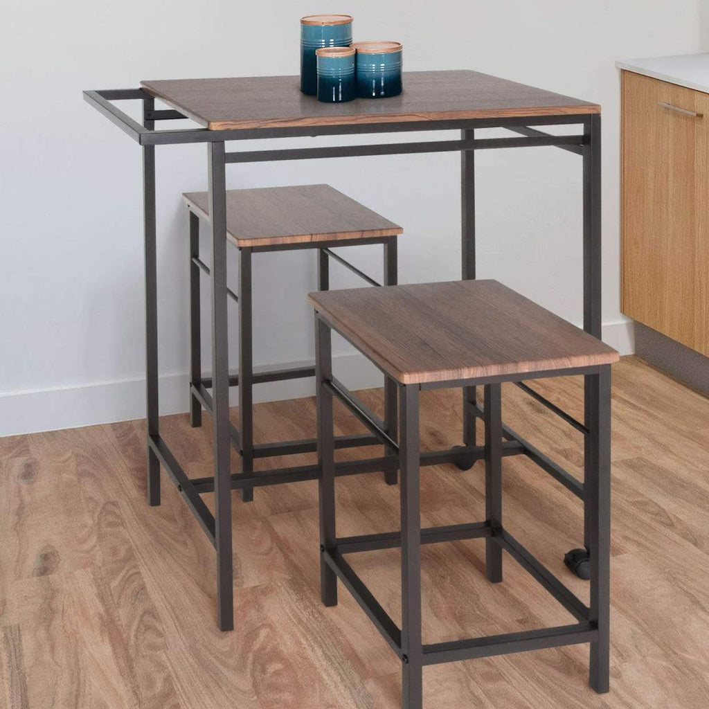 3 Piece Pub Table Set with 2 Stools U899039