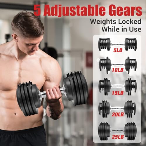 Adjustable 25lb/55lb Dumbbell Set L579
