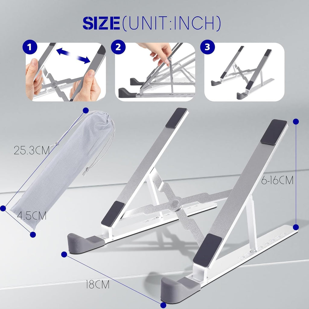Adjustable Aluminium Alloy Laptop Stand for 10-16" Laptops K45404