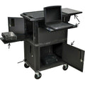 300 lb Capacity 3 Shelves Plastic Utility Cart L328337