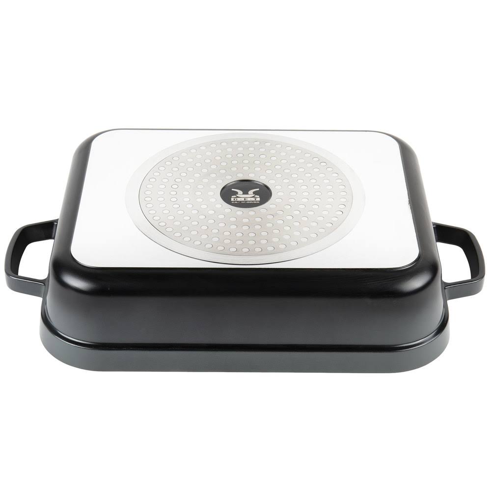 Lightweight Cast Aluminum Roaster Pan with Lid, 5 Quart, Gray G68149