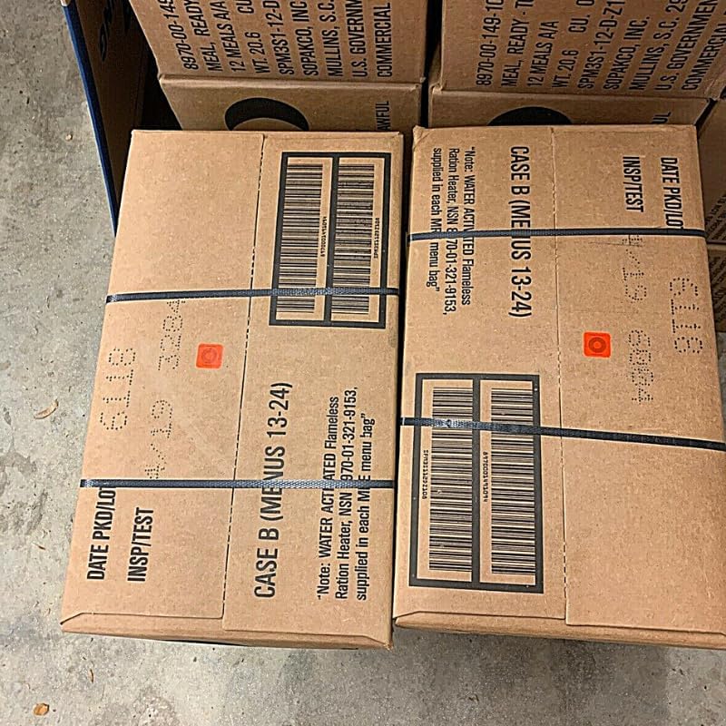 MRE Meal Kit Bundle Cases with Heater - Inspection Date 2025 or Better D930