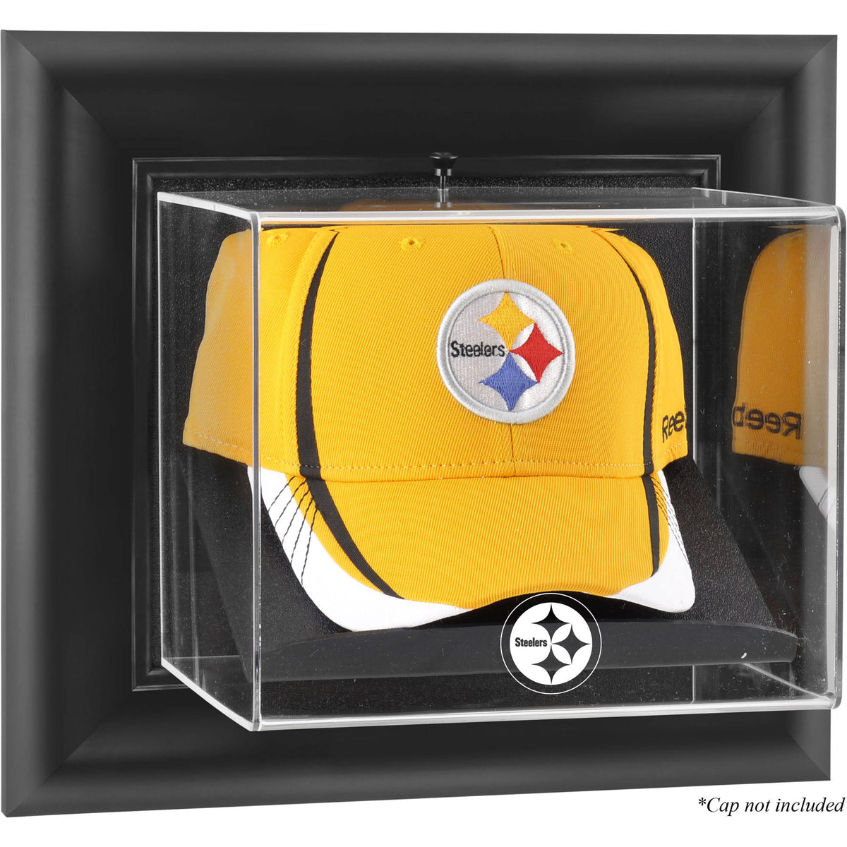 Black Framed Wall-Mountable Cap Display Case O792374