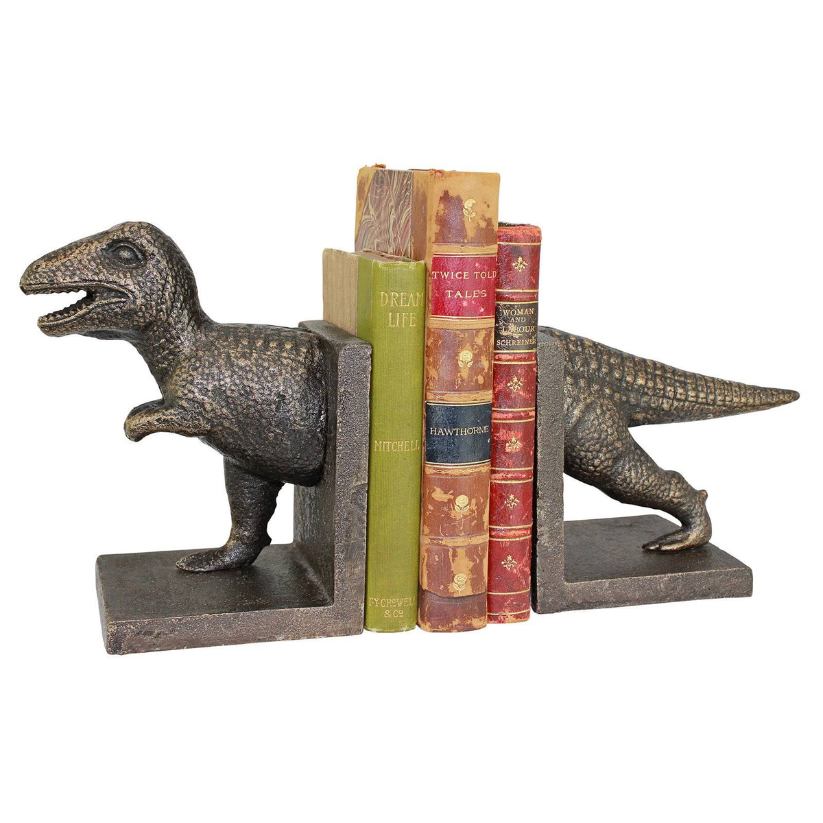 Cast Iron Dinosaur Bookend Pair K860
