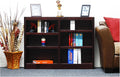 6 Shelf Double Wide Wood Bookcase V434
