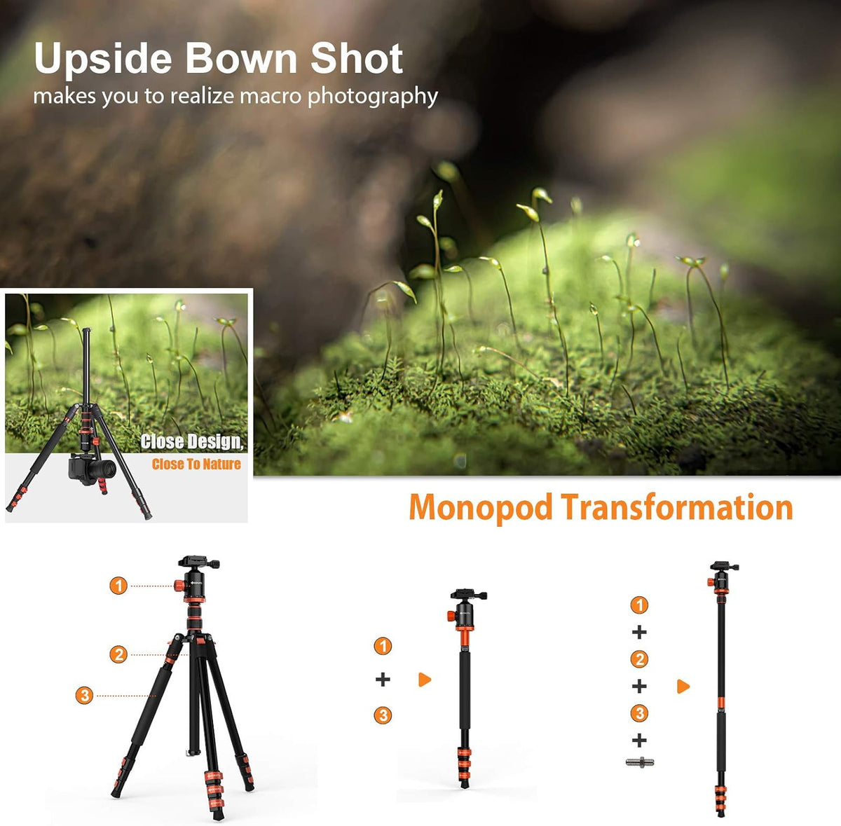 Compact Aluminum Camera Tripod with 360° Ball Head P26419