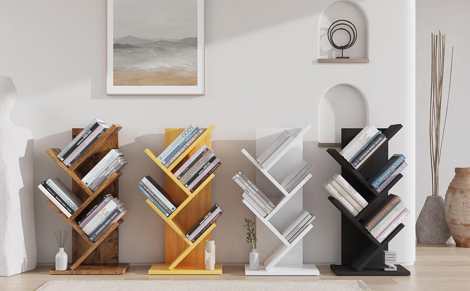 4 Tier Natural Wood Bookshelf N81154
