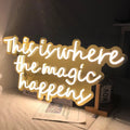 Neon Sign 24x12" with Gold Mirror Backing U132060