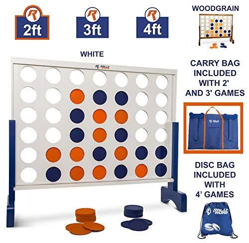 4 in A Row Wooden Game Set with Carrying Bag C744102