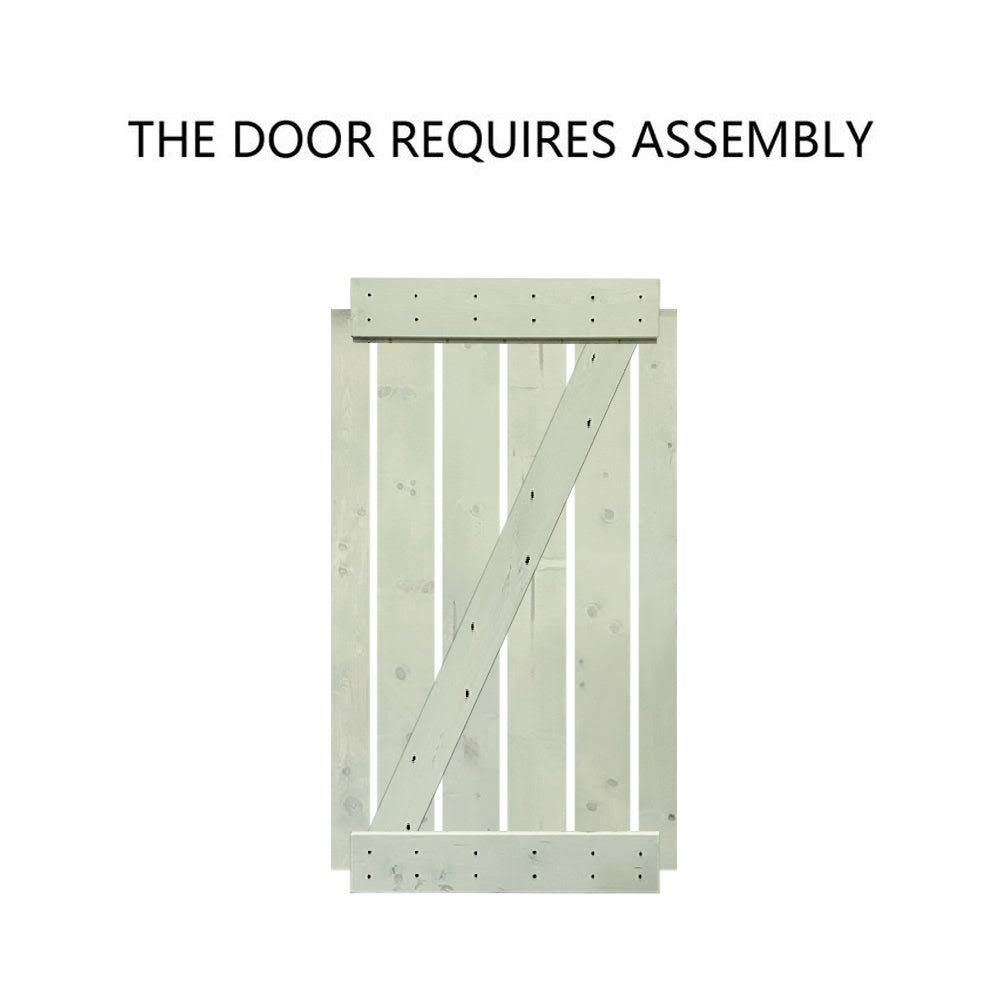Stained Double Barn Door with Hardware Kit D17464
